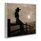 Stupell Industries Cowgirl Sunset Portrait Framed Giclee By Kim Allen